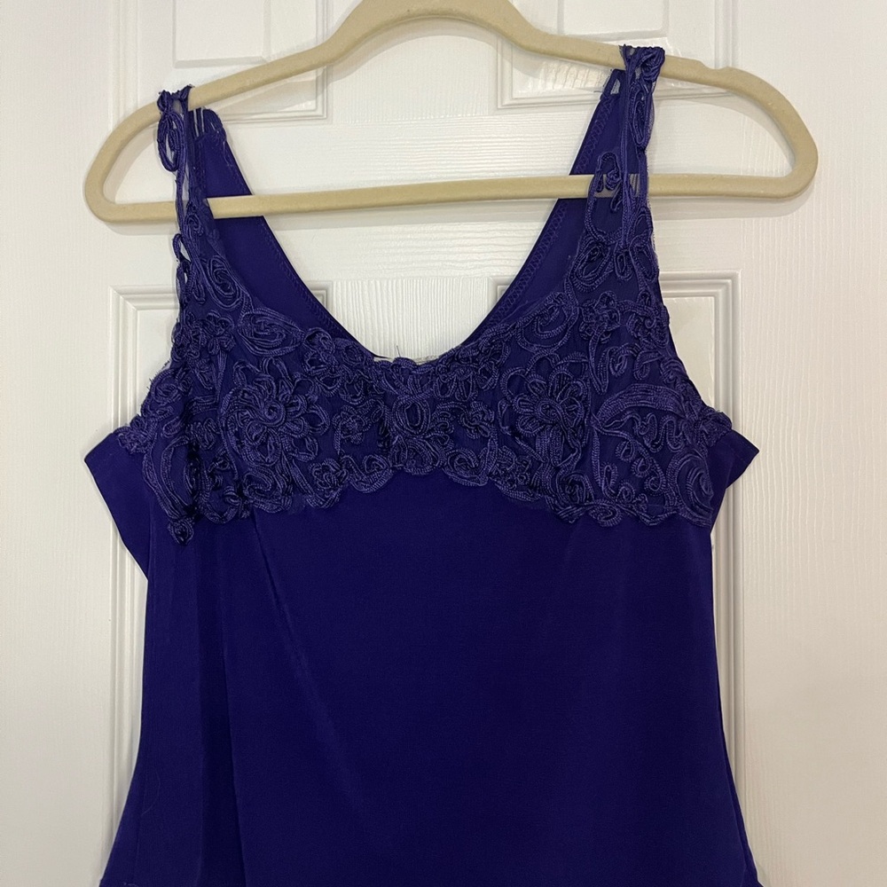 Elegant Purple Lace Women's Top
